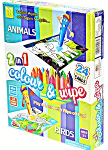 Ekta 2-in-1 Colour & Wipe (Animals & Birds)