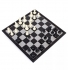 Ratnas Black & White Magnetic Chess Set  Folding Magnetic Board